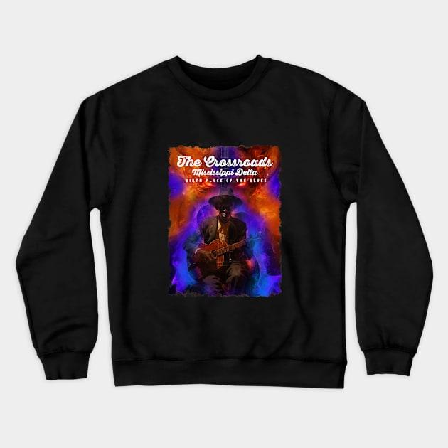 Delta Blues Crewneck Sweatshirt by DavidLoblaw